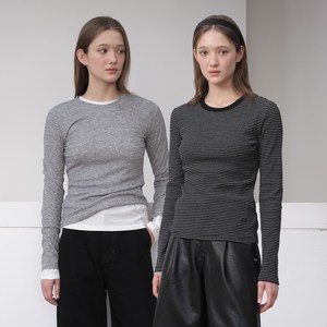 쥬시쥬디 여성용 라운드넥 골지 티셔츠 2종 세트 JZTS026E