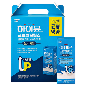 하이뮨 프로틴 밸런스 음료, 190ml, 16개