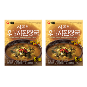 샘표 시골식우거지된장국 5개입, 40g, 2개