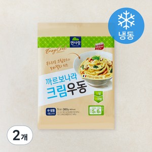 면사랑 까르보나라 크림우동 1인분 (냉동), 360g, 2개