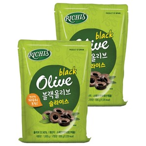 리치스 블랙올리브 슬라이스 파우치, 1.6kg, 2개