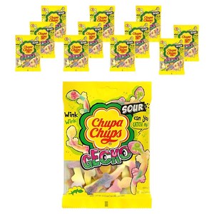 츄파춥스 사워 게코 젤리, 90g, 12개