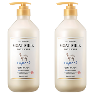 샤워메이트 산양유 바디워시 오리지널, 800ml, 2개