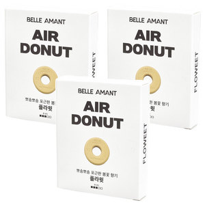 벨르아망 에어도넛 차량용 방향제 리필, 플라윗, 3개