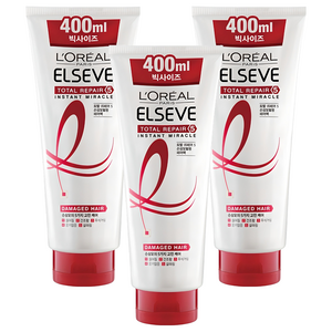 로레알파리 엘세브 토탈 리페어 5 인스턴트 미라클 헤어팩, 400ml, 3개