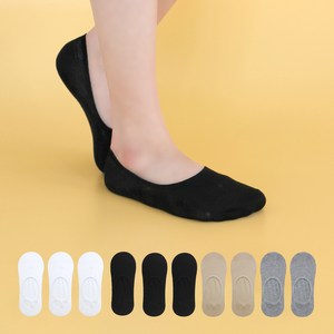 이지레그 여성용 구멍안남 보강 페이크삭스 양말 화이트 3족 + 블랙 3족 + 베이지 2족 + 그레이 2족