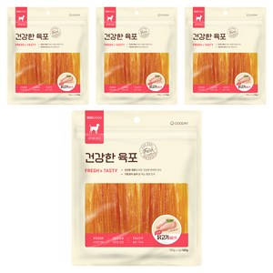 굿데이 강아지 건강한 육포, 소프트 닭고기 슬림..., 180g, 4개