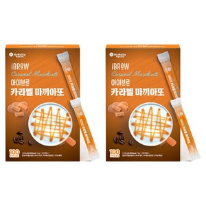 맥널티커피 아이브루 카라멜 마끼아또 커피믹스, 100개입, 12g, 2개