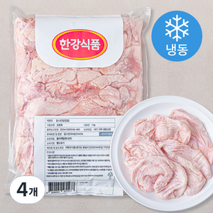 한강식품 닭스킨 닭껍질 (냉동), 1kg, 4개