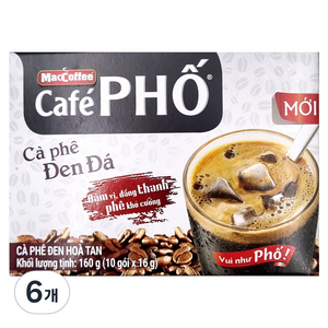 카페포 덴 다 2in1 블랙 커피, 10개입, 16g, 6개