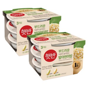 햇반 발아현미밥, 210g, 6개