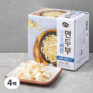 맑은물에 국산콩 굵은 면두부, 100g, 4팩