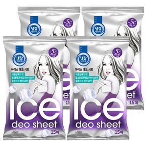 냉감테라피 아이스 데오드란트 시트, 87g, 4개