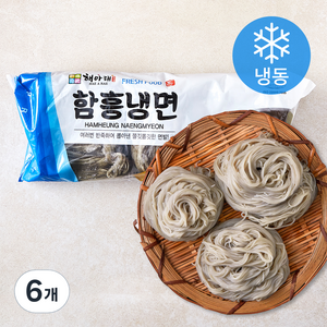 해아래 함흥냉면 면사리 (냉동), 2kg, 6개