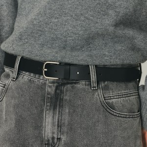 마인드브릿지 남녀공용 라운드 소가죽 캐주얼 벨트 MABT00A1