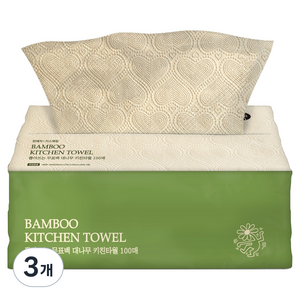 한예지 키스해링 대나무 뽑아쓰는 키친타올, 100개입, 3개