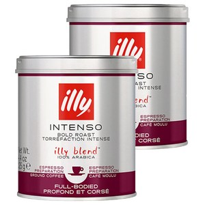 일리 볼드 로스트 분쇄 커피 인텐소, 에스프레소, 125g, 2개