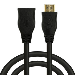 컴길 HDMI 2.0Ve 연장 젠더 케이블 블랙, 1개, 20cm