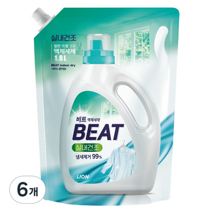 비트 실내건조 액체세제 리필 시트러스 블라썸, 1.8L, 6개