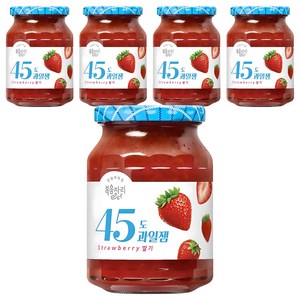 복음자리 45도 과일잼 딸기, 350g, 5개