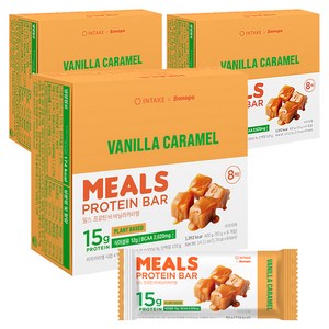인테이크 밀스 프로틴 바 바닐라카라멜, 400g, 3개