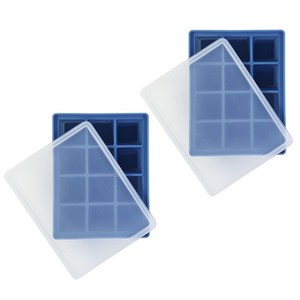 아가프라 실리콘 이유식큐브, 블루, 30ml, 2개