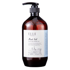 ELLE PARIS 센트레이어 퍼퓸 바디워시 [화이트머스크], 1L, 1개