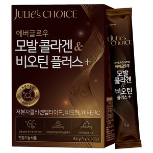 줄리스초이스 에버글로우 모발 콜라겐 & 비오틴 플러스+, 84g, 1개