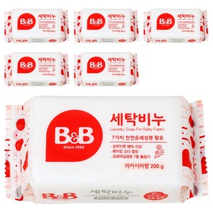 비앤비 유아용 세탁비누 아카시아향, 200g, 6개