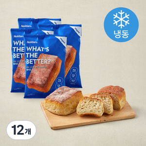 널담 고단백 저당 네모바게트 플레인 (냉동), 90g, 1개입, 12개