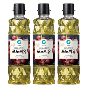 청정원 포도씨유, 900ml, 3개