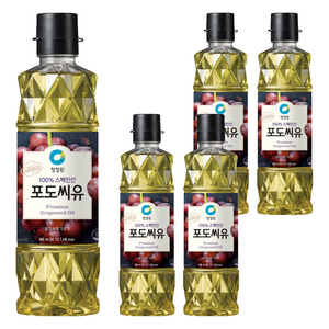청정원 포도씨유, 900ml, 5개