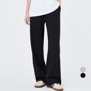 아피나르 여성용 로고자수 세미와이드핏 데일리 스웻팬츠