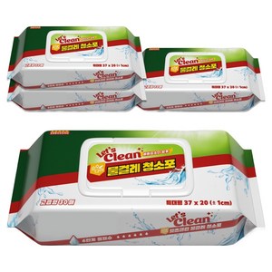 렛츠클린 물걸레청소포 고급형, 특대형(370 X ..., 4개