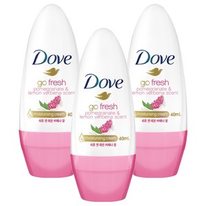 도브 석류 앤 레몬 버베나 향 롤온 데오드란트, 40ml, 3개