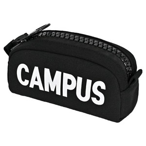 포포팬시 대용량 캠퍼스 왕지퍼 펜파우치 필통, 블랙, 1개