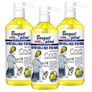 부케가르니 에코 주방세제 레몬향, 750ml, 3개