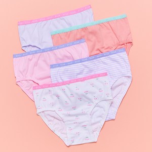 엘르이너웨어 여아용 밴드 학생 삼각 팬티 5종 세트