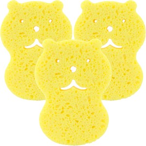 예꼬맘 순식물성 목욕스펀지, 옐로우, 3개