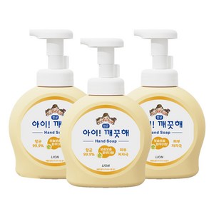 아이깨끗해 항균 폼 핸드솝 순 보송보송 파우더향, 490ml, 3개