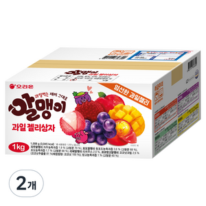 오리온 알맹이 과일 젤리 상자, 1.008kg, 2개