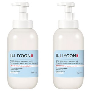 일리윤 세라마이드 아토 버블워시 앤 샴푸 바디워시 무향, 900ml, 2개
