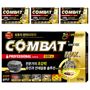 컴배트 파워 바퀴용 유인살충제 타게트형, 12g, 4개