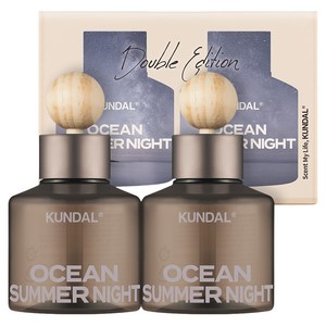 쿤달 퍼퓸 차량용 방향제 75ml 2개 + 우드볼 스틱 2개 세트, 오션썸머나잇향, 1세트