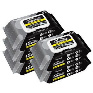 탐사 자동차 차량용 99.9%살균 세정티슈 탈취기능추가, 5개, 60개