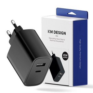 케이엠디자인 45W PD/PPS 2포트 초고속 충전기