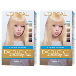 로레알파리 엑셀랑스 블리치 슈프림 손상적은 탈색제, 174g, 2개
