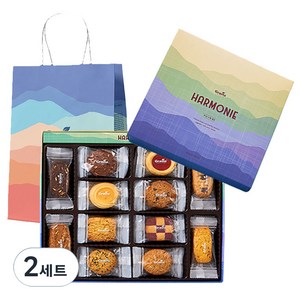 그래인스쿠키 하모니에 쿠키 44p + 쇼핑백 세트, 12종, 2세트