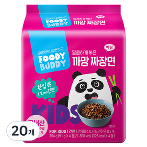 푸디버디 까망 짜장면, 91g, 20개