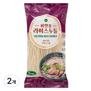 비엣포 라이스누들 3mm, 250g, 2개